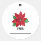 Poinsettia Gifting Stickers (Vorderseite)