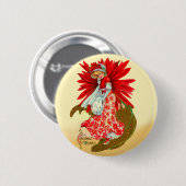 Poinsettia Girl Button (Vorne & Hinten)