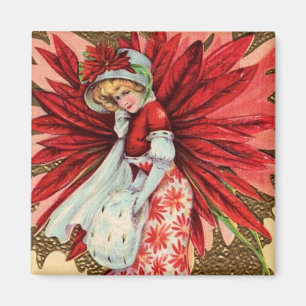Poinsettia Girl - Magnet