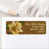 Poinsettia Gold-Weihnachtsanschrift (Insitu)