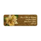 Poinsettia Gold-Weihnachtsanschrift (Vorne)