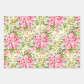 Poinsettia Goldpalme Tree Geschenkpapier Set (Vorderseite 2)