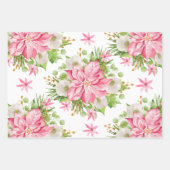 Poinsettia Goldpalme Tree Geschenkpapier Set (Vorderseite)