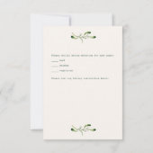 Poinsettia Greenerage Foliage Wedding RSVP Karte (Rückseite)