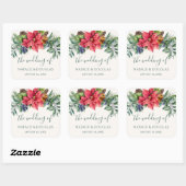 Poinsettia Greenerage Foliage Wedding Sticker (Blatt)