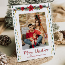 Poinsettia Greenery Gold Frohe Weihnachten 1 Foto