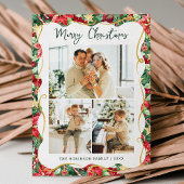 Poinsettia Greenery Muster Weihnachten 3 Foto