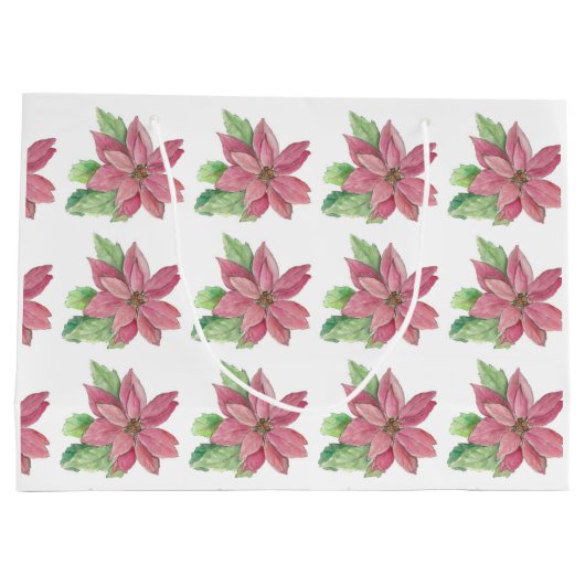 Poinsettia Große Geschenktüte (Rückseite)