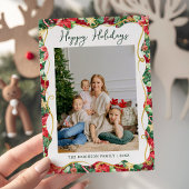 Poinsettia Grüne Muster Weihnachten 1 Foto