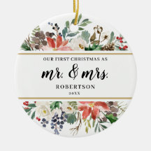 Poinsettia Grüntöne Erste Weihnachtsfeier als Mr.