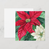 Poinsettia Grußkarte Dankeskarte (Vorne/Hinten)