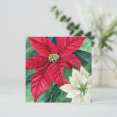 Poinsettia Grußkarte Dankeskarte (Stehend Vorderseite)