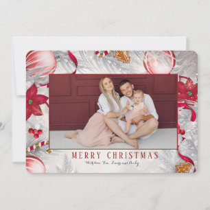Poinsettia Grußkarte Foto Einladung