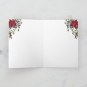 Poinsettia, Heilige, KiefernweihnachtsTochter Feiertagskarte (Innenseite)