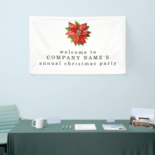 Poinsettia Herzlich willkommen im Weihnachtsgeschä Banner (Messeveranstaltung)