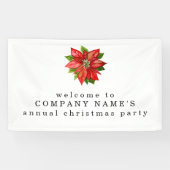Poinsettia Herzlich willkommen im Weihnachtsgeschä Banner (Horizontal)