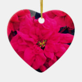 Poinsettia Herzliche Keramik Ornament (Vorne)