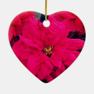 Poinsettia Herzliche Keramik Ornament