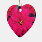 Poinsettia Herzliche Keramik Ornament (Links)