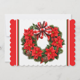 Poinsettia Hinzufügen von Signatur und Begrüßung Feiertagskarte