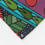 Poinsettia-Hirsch Fleecedecke (Ecke)