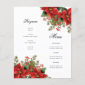 Poinsettia Holiday Invite Program & Menu (Rückseite)