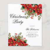 Poinsettia Holiday Invite Program & Menu (Vorderseite)