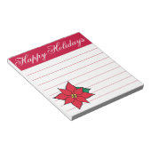 Poinsettia Holiday Notepad Notizblock (angewinkelt)