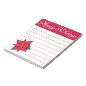 Poinsettia Holiday Notepad Notizblock (Rotiert)
