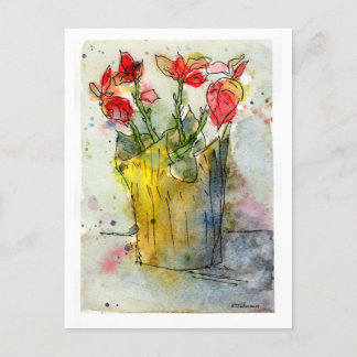 Poinsettia Holiday Postkarte