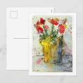 Poinsettia Holiday Postkarte (Vorne/Hinten)