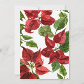 Poinsettia Holiday Probe Dinner Einladung (Rückseite)