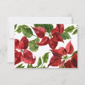 Poinsettia Holiday UAWG Wedding Response mit Mahlz RSVP Karte (Rückseite)