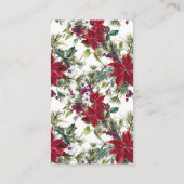 Poinsettia Holly Baby Showdusche Windeln Raffle Ti Begleitkarte (Rückseite)