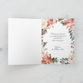 Poinsettia Holly Berries Foto Weihnachten (Innenseite)