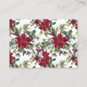 Poinsettia Holly Brautparty Display Dusche Begleitkarte (Rückseite)