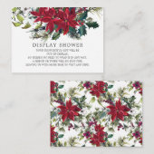 Poinsettia Holly Brautparty Display Dusche Begleitkarte (Vorne/Hinten)