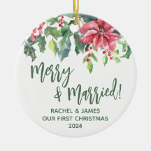 Poinsettia & Holly Erste Weihnachtsfeier Merry & V