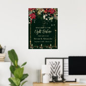 Poinsettia Holly Willkommen in der Nacht vor der U Poster (Heimbüro)