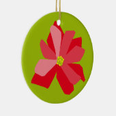 Poinsettia Illustration Keramik Ornament (Rechts)
