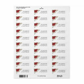 Poinsettia Joyful Holiday Return Address Label (Vorne)