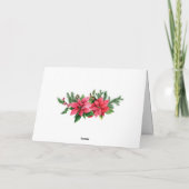 Poinsettia & Kardinal Weihnachtsgrüße Feiertagskarte (Rückseite)