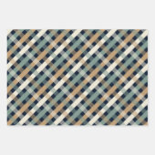 Poinsettia karierter Winterurlaub Geschenkpapier Set (Vorderseite 3)