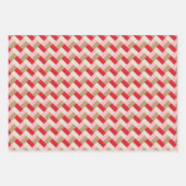 Poinsettia karierter Winterurlaub Geschenkpapier Set (Vorderseite)