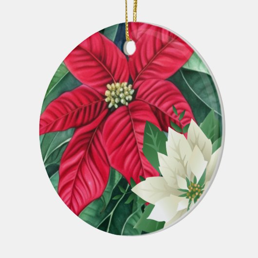 Poinsettia Keramik Ornament (Links)