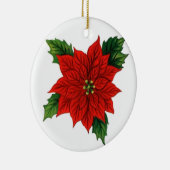 Poinsettia Keramikornament (Rechts)