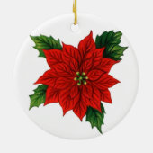 Poinsettia Keramikornament (Hinten)