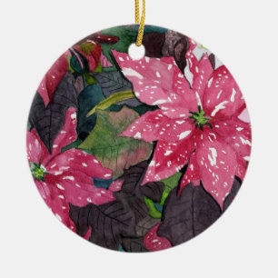 Poinsettia Keramikornament