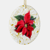 Poinsettia Keramikornament (Rechts)