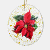 Poinsettia Keramikornament (Links)